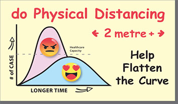 Physical Distancing Display Hang Banner Waterproof Vinyl Banner for Physical Distancing