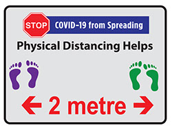 Floor Display Sticker - Distancing Reminder Floor Display Sticker - Physical Distancing Reminder to help Flatten the Curve