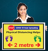 Physical Distancing Floor Decal Sticker Floor Decal Sticker for Physical Distancing produced in 1 Day in Vancouver