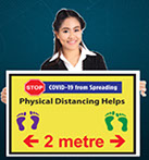 Physical Distancing Floor Decal Sticker Floor Decal Sticker for Physical Distancing produced in 1 Day in Vancouver