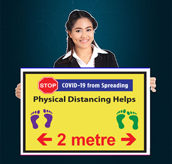 Physical Distance Floor Decals Stickers Covid-19 Floor Signs, Floor Decals, Floor Stickers, and Removable Floor Labels